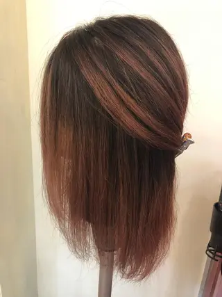 カラー 限定1名撮影モデル 村中衣里のヘアスタイル