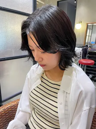 ミディアム カラー ヘアアレンジ 暖色カラー🤎Red Neo meiのヘアスタイル