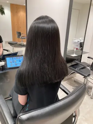 ロング カラー スキバサミを使わない カット🌼唯🌼のヘアスタイル
