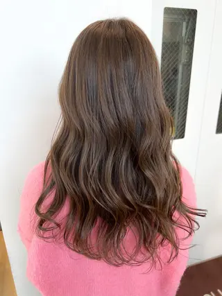 セミロング カラー 韓国風・ブリーチなし ・あり後藤 一斗店長のヘアスタイル