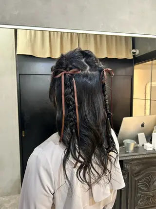 ロング 🧸🍯ダブルカラー モデルmio🍯🧸のヘアスタイル