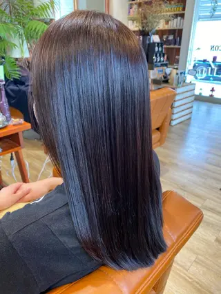 セミロング カラー 艶美髪マスター 店長✂︎YUKKEのヘアスタイル