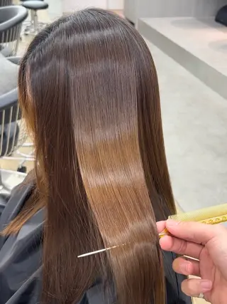 ロング 透明感カラー縮毛矯正 レイヤー/えいすけのヘアスタイル