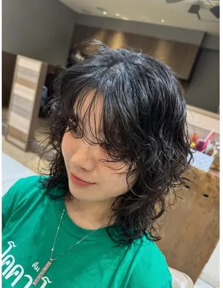ミディアム パーマ 下平 秀美のヘアスタイル