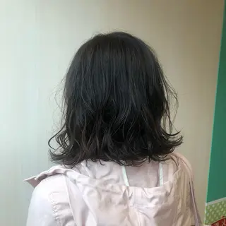 ミディアム パーマ 川本 あゆのヘアスタイル
