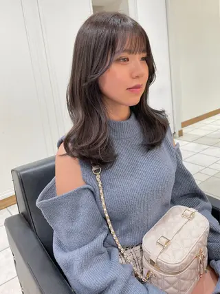 セミロング 似合わせヘア🤎透明 感カラー🤎MIKAのヘアスタイル