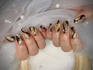 ネイル I-nailロング /ワンホン/キラキラのネイルデザイン