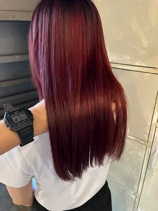 ロング カラー 赤み消しカラー/ ナチュラル/トモキのヘアスタイル