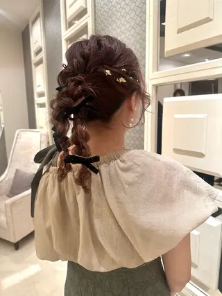 セミロング ヘアアレンジ アッシュカラーやアレ ンジ得意🌿RIKOのヘアスタイル