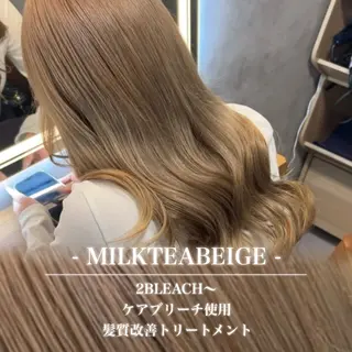 ミディアム カラー 赤みなし ×透明感🫧YUNAのヘアスタイル