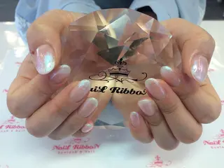 ネイル ネイルリボン 受付スタッフのネイルデザイン