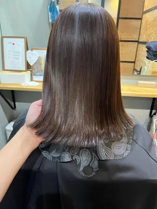 ミディアム カラー パーマ ヘアアレンジ メンズ キッズ ネイル マツエク・マツパ アイブロウ 久木原 ゆりのヘアスタイル