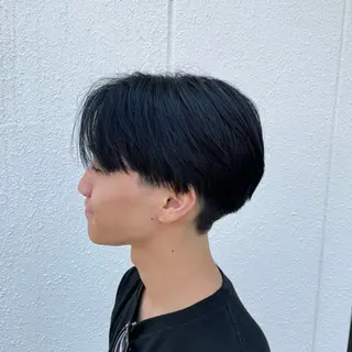 ミディアム メンズ けいせい/横浜/ カラー、パーマ、縮毛のヘアスタイル