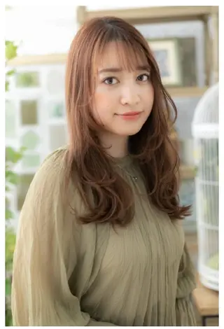 セミロング パーマ 中野 雄介のヘアスタイル