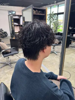 ミディアム 影山 蒼太のヘアスタイル