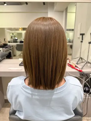 ミディアム カラー 年齢悩みを全て解消/ 白髪と癖毛 松本雄光のヘアスタイル
