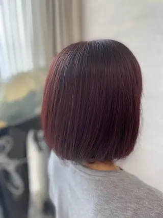 ショート カラー 縮毛矯正&髪質改善 西野のヘアスタイル