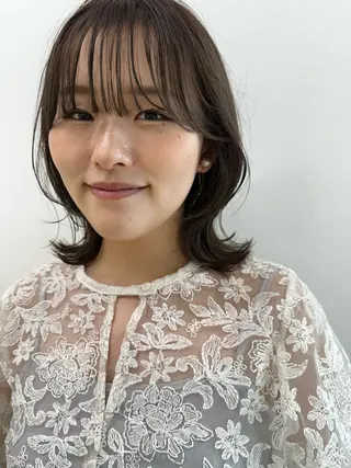 ミディアム カラー 髪質改善/韓国/ ヘアセット/夏美のヘアスタイル
