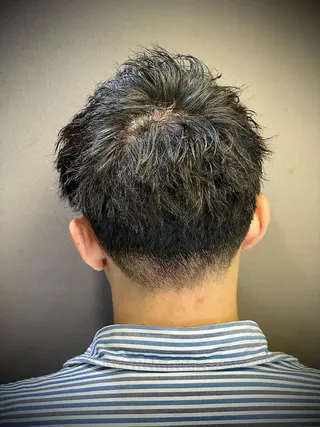 ショート パーマ メンズ 浅見 天翔のヘアスタイル