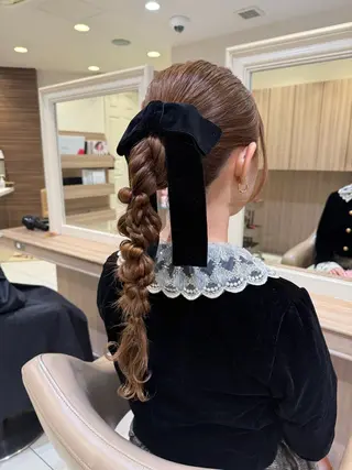 ロング ヘアアレンジ 韓国ヘアメイク🎀/ 縮毛矯正✨山本媛香のヘアスタイル