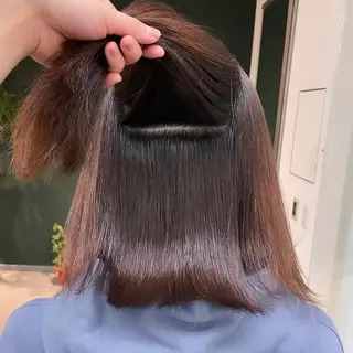 ミディアム パーマ ひなた あゆみのヘアスタイル