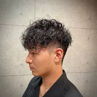 パーマ メンズ 葛西/barber/ 相山琉磨のヘアスタイル