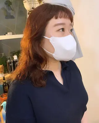セミロング カラー パーマ 【pejite】 Hinanoのヘアスタイル