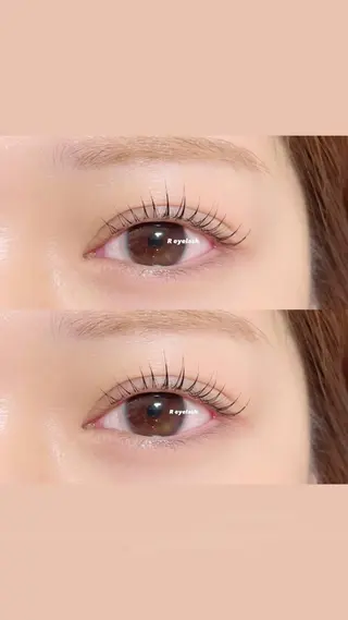 ショート カラー パーマ ヘアアレンジ メンズ キッズ ネイル マツエク・マツパ アイブロウ 𝑹 eyelashのマツエク・マツパデザイン