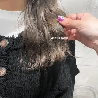 ロング カラー レイヤーカット 韓国ヘアayameのヘアスタイル