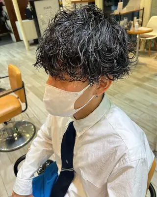 パーマ メンズ Ore🫧タナカマヤ /柔らかい質感カラーのヘアスタイル