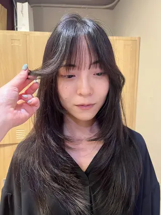 ロング レイヤーカット🍏 オリーブ/ののかのヘアスタイル