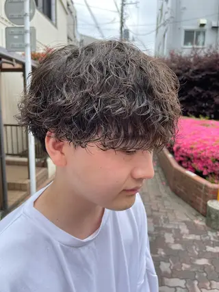 ショート パーマ メンズ メンズパーマ特化/ メッシュ/薫/店長のヘアスタイル