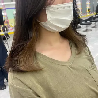 セミロング カラー ヘアアレンジ mai🍑暖色カラー /レイヤー💖のヘアスタイル