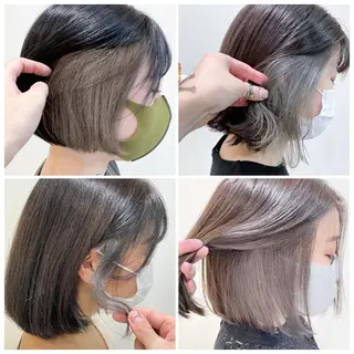 セミロング カラー 縮毛矯正/髪質改善 /韓国風　山川春輝のヘアスタイル