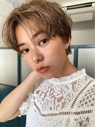 ショート カラー パーマ ヘアアレンジ ネイル マツエク・マツパ Miku /ボブのヘアスタイル