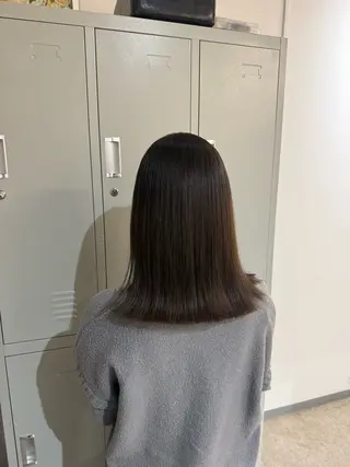 ミディアム 透明感カラー🫧 🍒久留米美容室のヘアスタイル