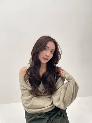 ロング カラー 💘韓国レイヤー上 品カラーruru💘のヘアスタイル