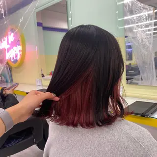セミロング カラー ヘアアレンジ mai🍑暖色カラー /レイヤー💖のヘアスタイル