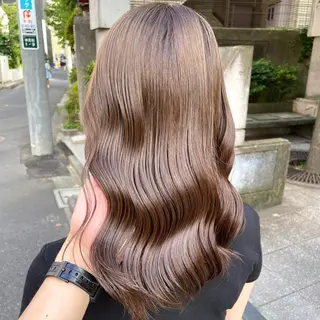 ロング カラー ブリーチなし✨艶髪 カラー𓃲YAGIのヘアスタイル