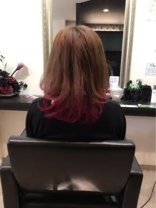 セミロング カラー パーマPrivate SalonNoa名駅のヘアスタイル