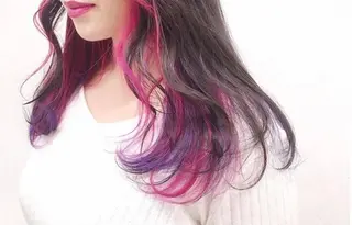 ロング カラー パーマ ヘアアレンジ メンズ キッズ ネイル マツエク・マツパ FABLE HAIR ファブル難波・心斎橋のヘアスタイル
