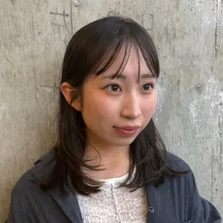 ミディアム カラー 艶髪/透明感/ ユリ🥣🎟️のヘアスタイル