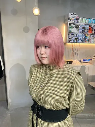 ミディアム カラー 前橋 姫奈のヘアスタイル