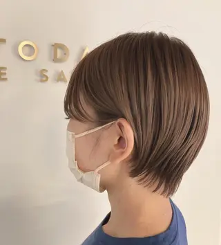 ショート カラー スキバサミを使わない カット🌼唯🌼のヘアスタイル