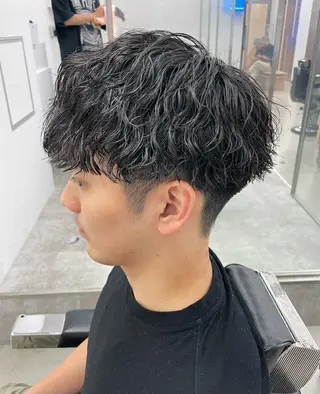 ショート カラー パーマ ヘアアレンジ メンズ 亀井隆汰/メンズ専門 パーマ特化美容師のヘアスタイル