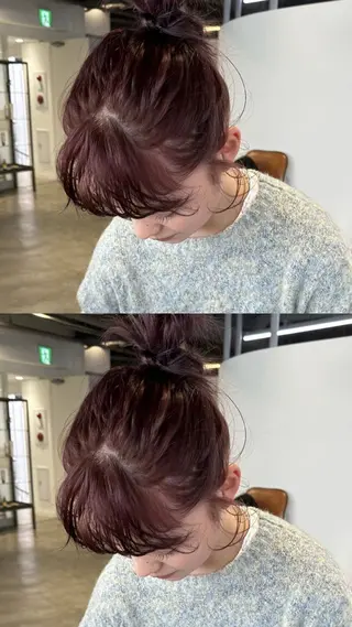 ロング カラー 溝曽路 優衣のヘアスタイル