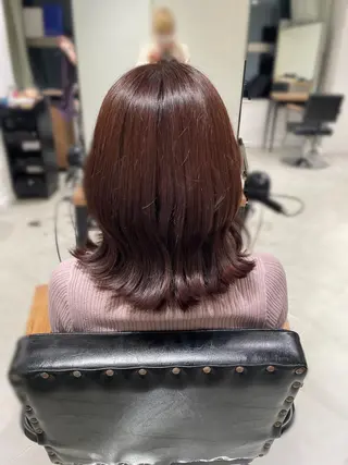 ミディアム カラー 戸川凜音/ボブ/ レイヤーカットのヘアスタイル