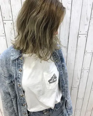 ミディアム カラー ヘアアレンジ 🟦メンズパーマ🟦 横浜駅｜小上馬淳司のヘアスタイル