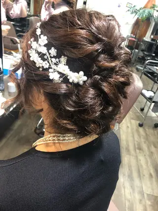 セミロング ヘアアレンジ pep natsumiのヘアスタイル