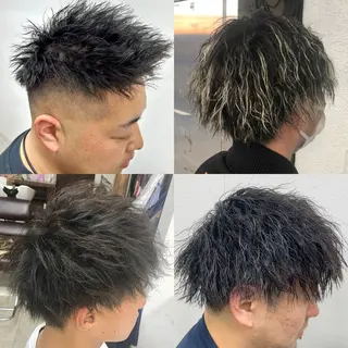 パーマ メンズ ダブルスキルエクステ /羽エクステ白石宇由のヘアスタイル